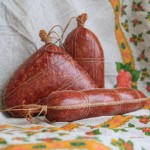 Фиброузная шитая колбасная оболочка Сердечко для копченых, сыровяленых колбас