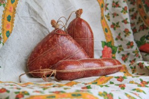 Фиброузная шитая колбасная оболочка Сердечко для копченых, сыровяленых колбас